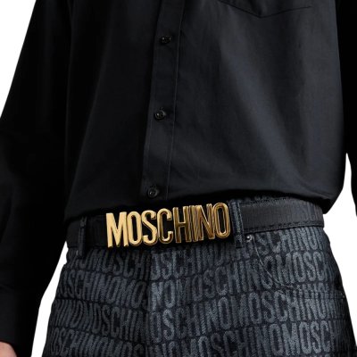 THE BELT IN LEATHER WITH LOGO